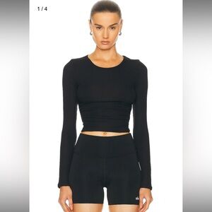 ALO Gather Long Sleeve Black Size S